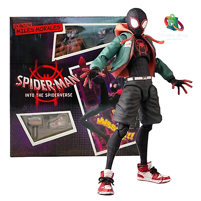 #ad #ad Spider Man Across The Spider Verse Miles Morales Action Figure In Box Free Ship $4.74