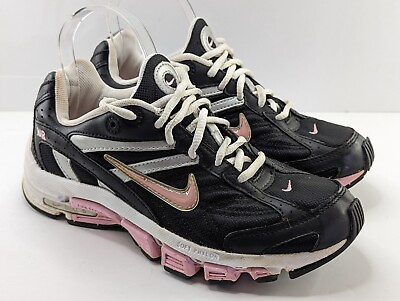 #ad Nike Air Dual D Phylon Women#x27;s Running Shoes Sneaker Size 8.5 Black and Pink $21.37