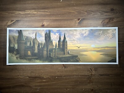 #ad Harry Potter “Hogwarts” Sunset Edition Art Print Giclee By Pablo Olivera X 50 $148.88