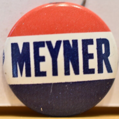 #ad 1960 Robert Baumle Meyner Democratic Party President Candidate Political Pinback $6.50