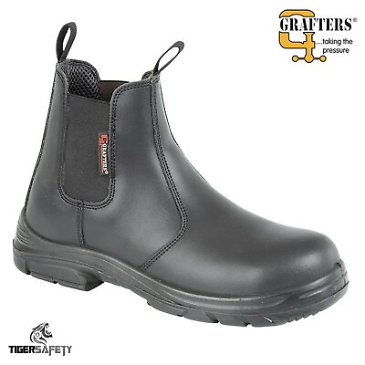 #ad Grafters M9502A S1P SRC Wide Fit EEEE Steel Toe Cap Chelsea Dealer Safety Boots $80.62