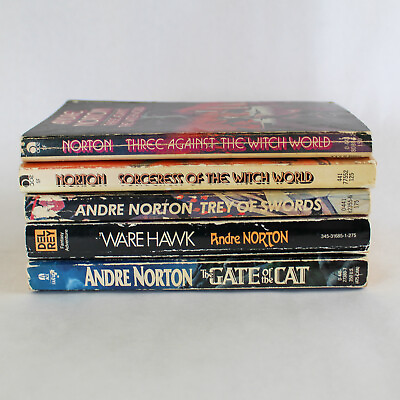 #ad Witch World Series 2 4 5 6 7 Andre Norton Sci Fi Novels Sorceress Trey Hawk Cat $15.00