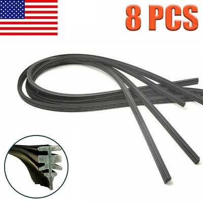 #ad Universal 4 x Pairs 28quot; Car Bus Silicone Frameless Windshield Wiper Blade Refill $9.69