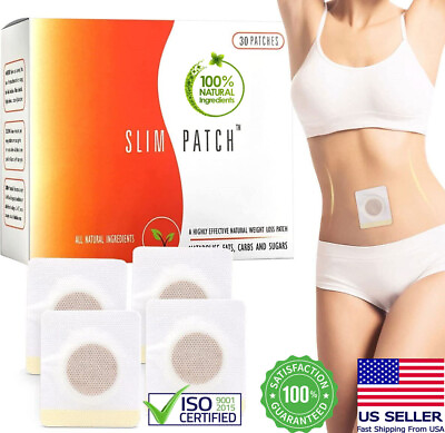 #ad 10 30 60 Pcs Slim Patch Weight Loss Slimming Belly Pads Detox Burn Fat Patches $6.49