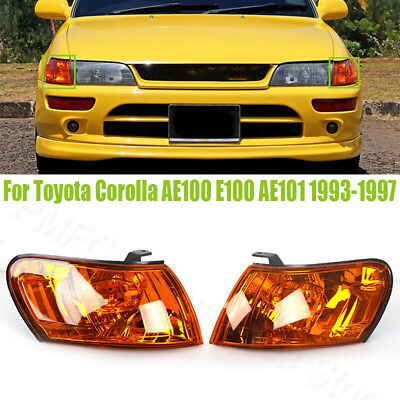 #ad 1 Pair For Toyota Corolla AE100 E100 AE101 1993 1994 1995 1997 Front Corner Lamp $32.55