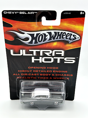 #ad Hot Wheels Ultra Hots 1957 Chevy Bel Air Silver Gray 1:64 NIB $15.99