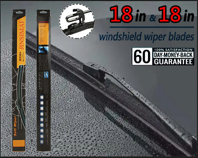 #ad 2X 18quot; Windshield Wiper Blades Premium Hybrid silicone J Hook OEM High Quality $7.48