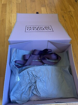 #ad BERGDORF GOODMAN EMPTY Extra Large Box 18x14.5x6.75”Tissue amp; Ribbon. Used $19.00
