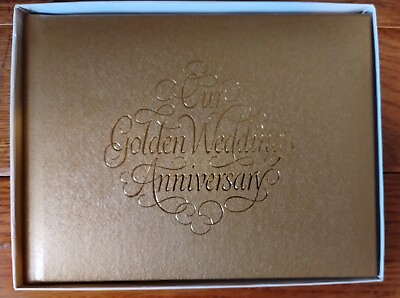 #ad C.R. GIBSON OUR GOLDEN 50th WEDDING ANNIVERSARY GUEST amp; GIFT BOOK Free Shipping $25.00