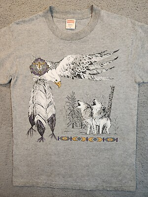 #ad VTG Y2K Supreme Arizona Medium T Shirt Southwest Aztec Native Wolf Eagle $19.88