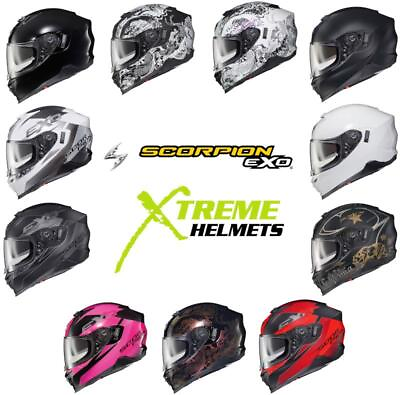 #ad Scorpion EXO T520 Helmet Full Face Inner Shield Speaker Pockets DOT ECE XS 3XL $199.95