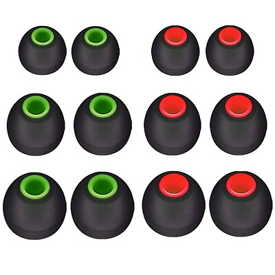 #ad 12PCS Replacement Ear Tips Earbuds Eartips Eargels Earpads Soft Silicone Nois... $9.99