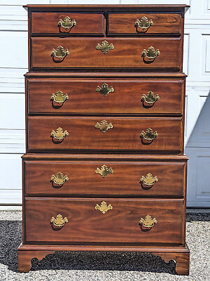 #ad Harden Chest on Chest Highboy Dresser Mahogany Solid Wood 7 Dovetailed Drawer $750.00