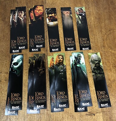 #ad LOT 16 LOTR 2001 BAM Books•A•Million.com Character Bookmarks Lord Of The Rings $14.99