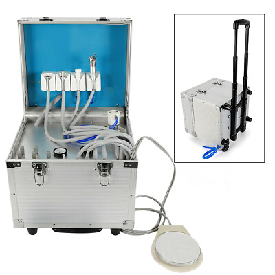 #ad Dental Delivery Unit System Rolling Case Powerful Built in Oilless Compressor 4H $527.68