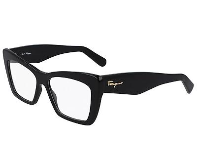 #ad New FERRAGAMO SF2865 001 55mm Black Thick Eyeglasses Frames Italy $169.90