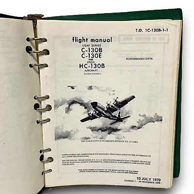 #ad Aircraft Flight Manual Performance Data C 130B C 130E C 130H HC 130B $119.99