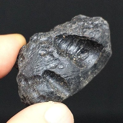 #ad Black tektite meteorite Thailand natural rough rare space rock indochinite stone $32.00