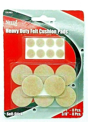 #ad 16 Adhesive Heavy Duty Felt Cushion Pads DORMAN LOT OF 144 PACKS.. $42.46