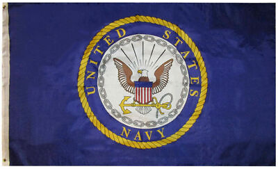 #ad #ad USN United States Navy Emblem 3x5 3#x27;x5#x27; Premium Quality Polyester Flag TOPW $8.88