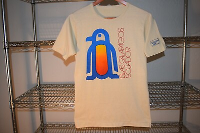 #ad Penguin Galapagos Island Ecuador vtg Single Stitch 80s t shirt Small Soft Thin $59.00