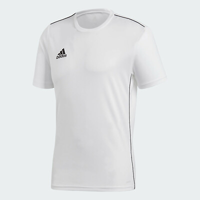 #ad ✔️ adidas Soccer Core 18 Training Jersey White Black Small 🚀SAME DAY SHIPPING🚀 $12.50