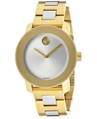 #ad New Movado Bold Two Tone Gold Bracelet 36mm Watch 3600129 $249.00