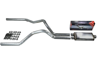 #ad Ford F 150 Truck 04 14 2.5quot; Dual Truck Exhaust Kit Flow II Stainless Muffler $199.99