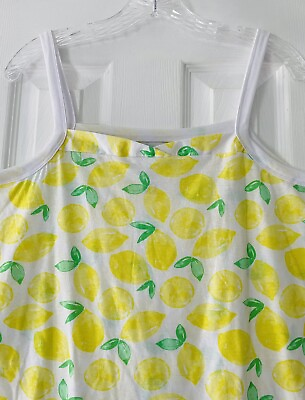 #ad Anthony Richards Women’s Size Large Cotton Tank Top Colorful Lemons Shirt $14.00