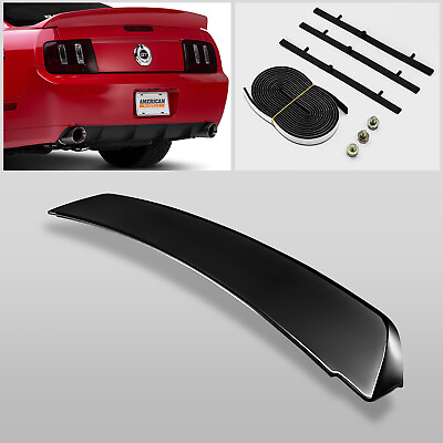 #ad For 05 09 Ford Mustang GT500 Duck Tail Style GLOSS Black Rear Trunk Spoiler Wing $76.38