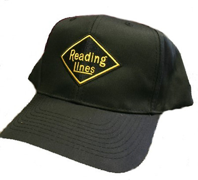 #ad Reading Lines Railroad Embroidered Twill adjustable Black Logo Hat hat40 Black $17.55