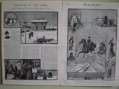 #ad Brighton in the Snow 1882 amp; Hal Ludlow illustrations prints GBP 12.50