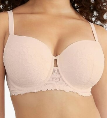 #ad Bare Women#x27;s The Essential Lace Perfect Coverage Bra Delicacy Pink 30G NWT $15.39