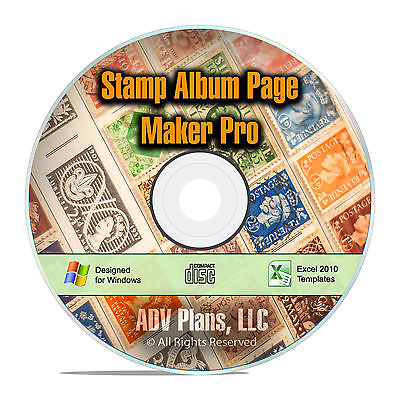 #ad Stamp Album Page Maker Pro Make Your Own Custom Printable Stamp Pages CD F13 $8.99