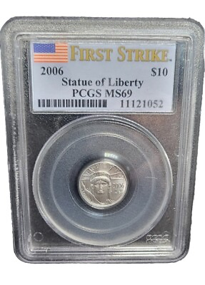 #ad 2006 GEM BU $10 PLATINUM American Eagle Coin. PCGS MS69 First Strike ×LOW MINT× $289.00