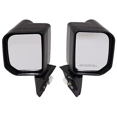 #ad Fits Toyota FJ Cruiser 07 14 Set of Side View Power Mirrors Gloss Black w Lamps $109.48