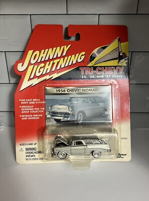 #ad Johnny Lightning TRI CHEVY Series #x27;56 NOMAD Silver amp; White $8.00