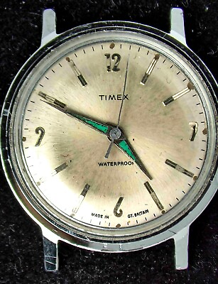 #ad Timex Gt Britain Men#x27;s Manual Wind Aluminum Watch Vintage Spares Repairs GBP 14.00