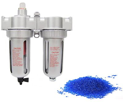 #ad 3 8quot; Compressed air in line filter amp; desiccant air dryer combination SPRAY GU... $120.17