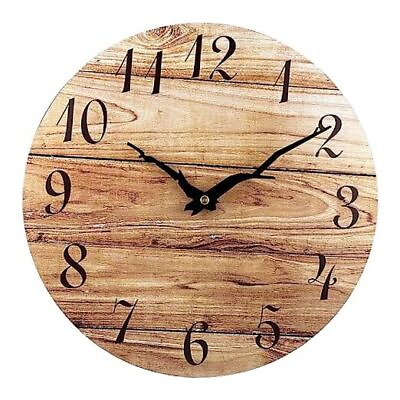 #ad Extra Large Wall Clock Frameless Wooden Wall Clocks with Silent 16#x27;#x27; Brown $44.80
