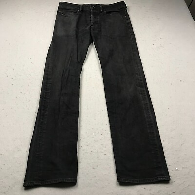 #ad Diesel Jeans Mens 30x32 Black Buster Regular Slim Tapered Designer Casual Cotton $49.99