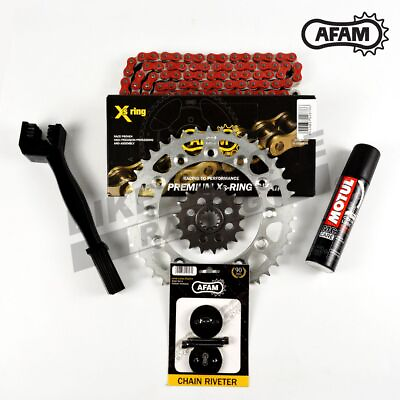 #ad AFAM Red X ring Chain amp; Sprocket Kit fits Ducati 1100 Scrambler 2018 2021 GBP 175.00