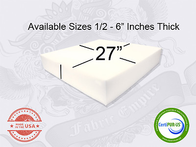 #ad 27quot; x 27quot; Square Upholstery Cushion Replacement Foam Sheet FREE SHIPPING $25.00
