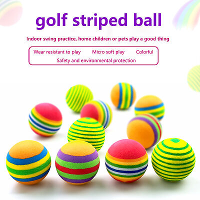 #ad 10pcs Golf Foam Ball Compact Not Easily Deformed Multi purpose Golf Practice $7.66