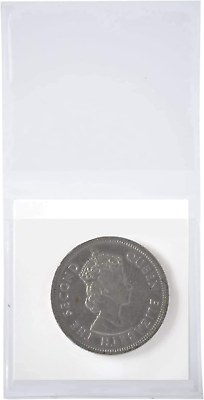 #ad 100 Pcs Double Pocket Vinyl Coin Flips for Storag 2X2 PVC Free Plastic Ho $25.05