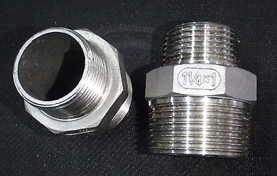#ad STAINLESS STEEL REDUCER NIPPLE 1 1 4quot; x 1quot; NPT PIPE RN 125 100 $11.98