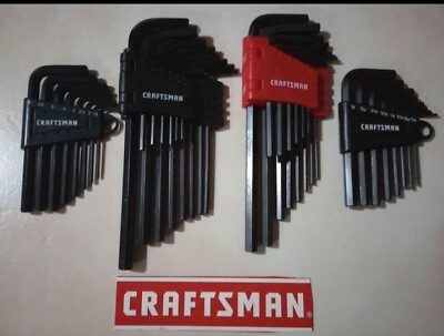 #ad CRAFTSMAN 44pc SAE METRIC Allen Hex Key Wrench New $20.00