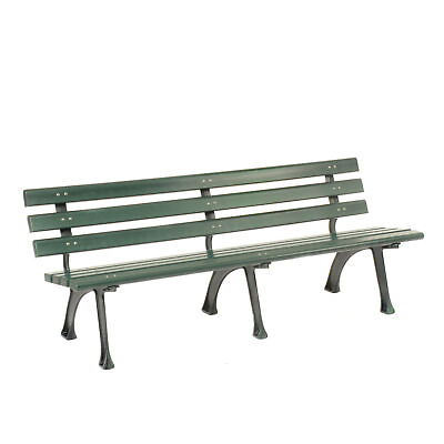 #ad 6#x27;L Park Bench With Backrest Recylced Plastic Green $839.06