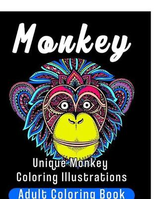#ad Monkey Adult Coloring Book: Unique Monkey Coloring Illustrations by Barbara Nguy $11.96