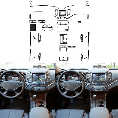 #ad 50Pcs Carbon Fiber Whole Interior Cover Trim For Chevrolet Impala 2014 2020 $206.99